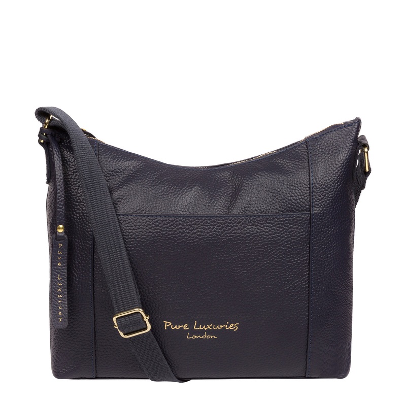 'Lachele' Ink Leather Shoulder Bag