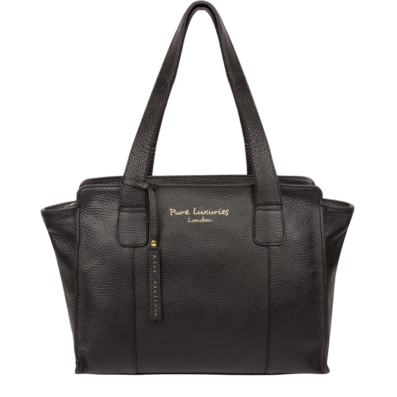 'Alexandra' Black Leather Handbag