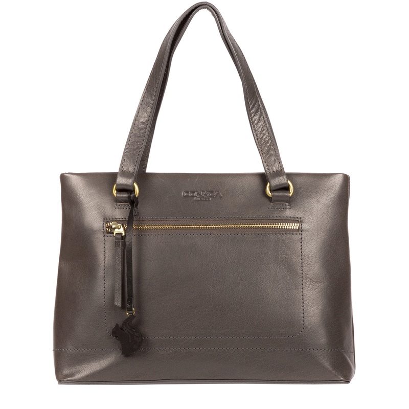 'Alice' Slate Leather Handbag