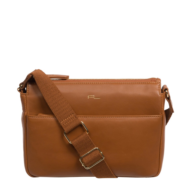 'Amber' Oak Nappa Leather Cross Body Bag