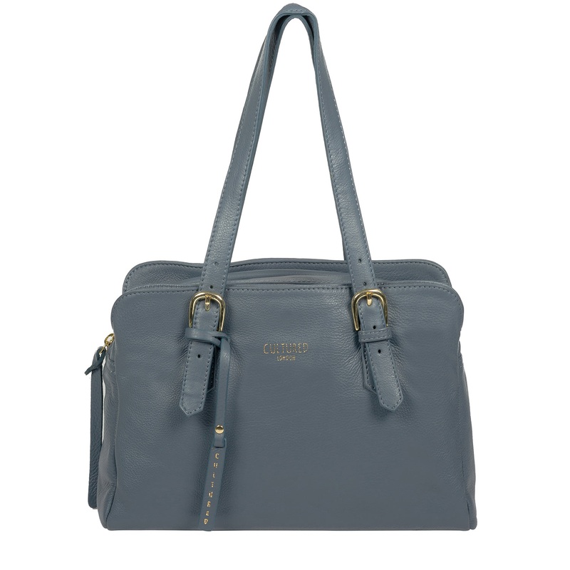 'Beckenham' Moonlight Blue Leather Handbag