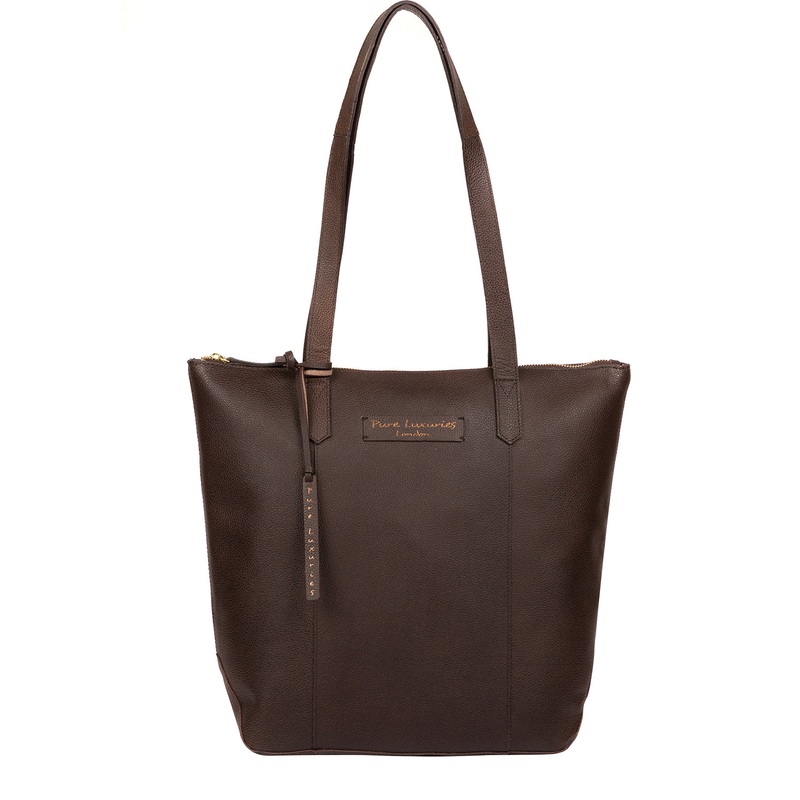 'Blendon' Hickory Leather Shopper Bag