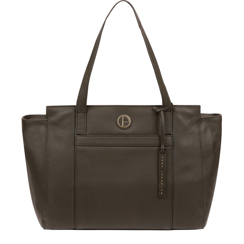 'Dusk' Olive Leather Handbag