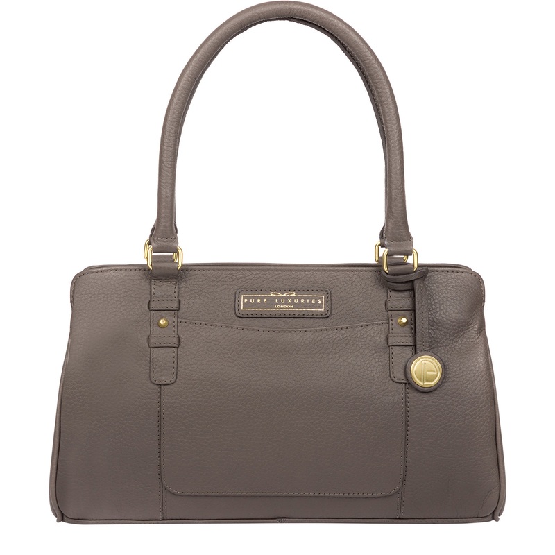 'Epworth' Grey Leather Handbag