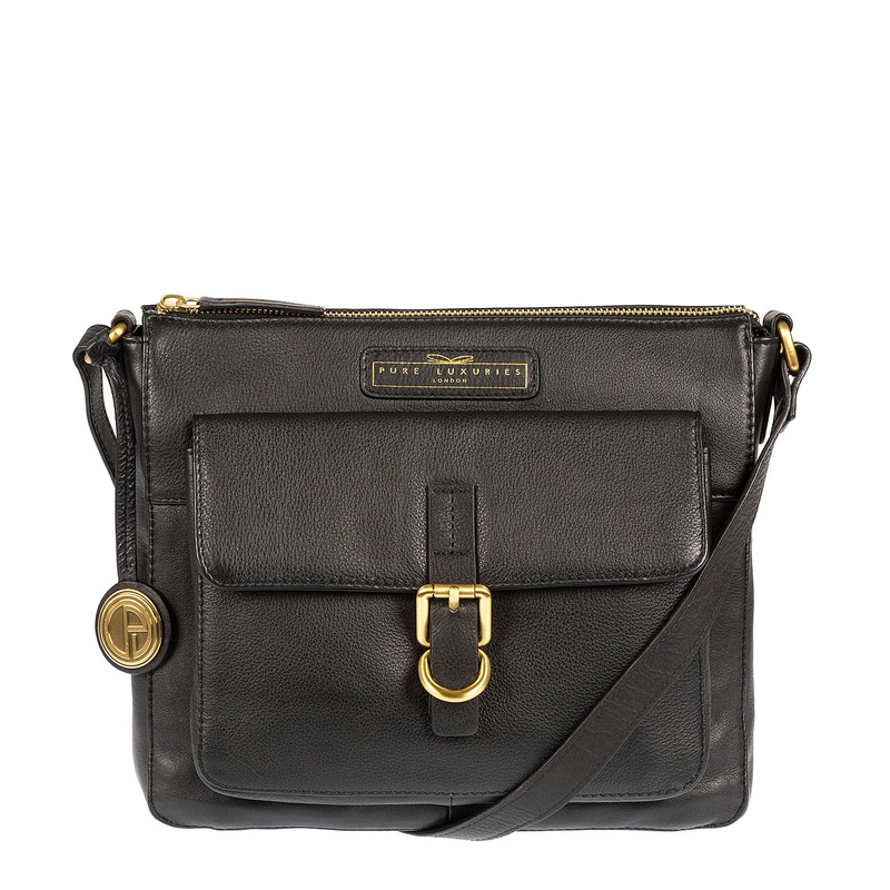 'Finola' Black Leather Bag