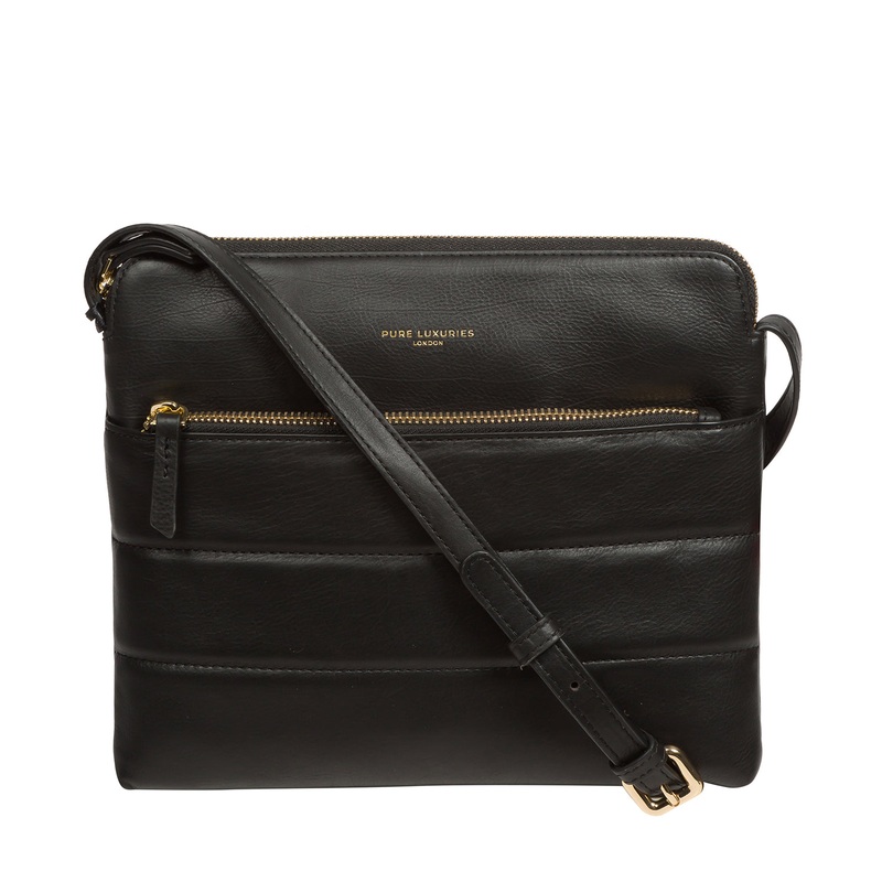 'Finola' Black Nappa Leather Cross Body Bag