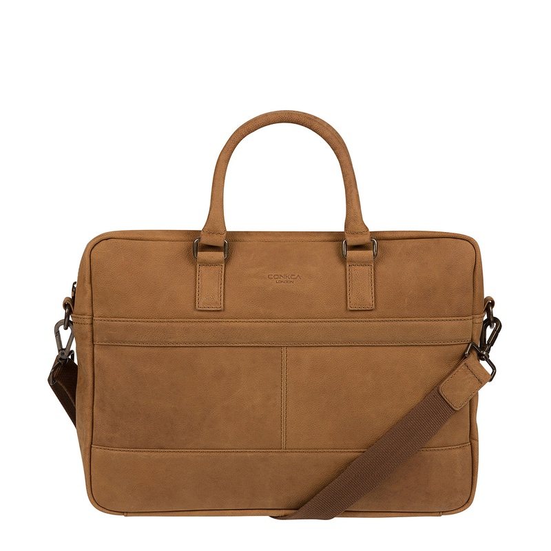 'Grafton' Vintage Chestnut Leather Workbag