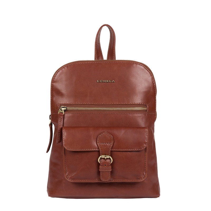 'Grove' Cognac Leather Backpack