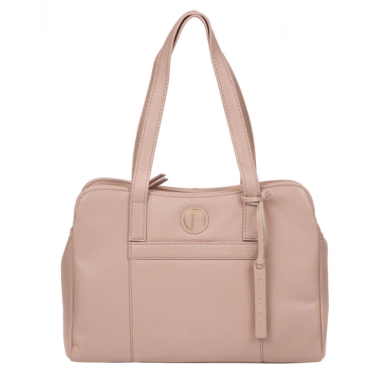 'Henna' Blush Pink Leather Handbag