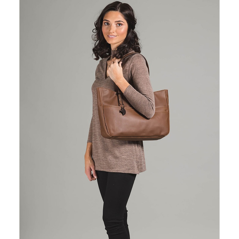 'Heron' Vintage Chestnut Handcrafted Leather Tote Bag