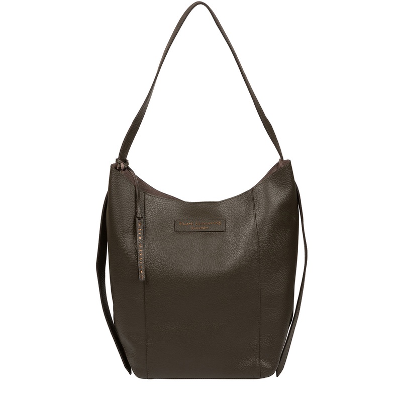 'Hoxton' Hunter Green Leather Shoulder Bag