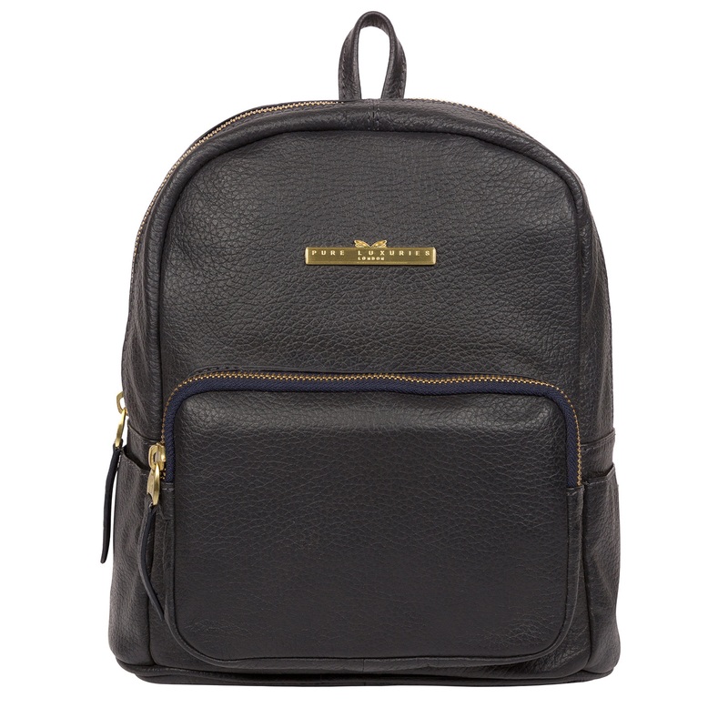 'Lois' Midnight Blue Leather Backpack