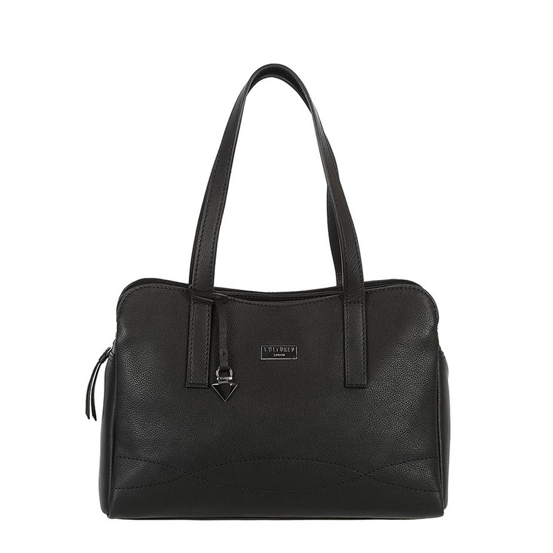 'Lorin' Black Real Leather Handbag
