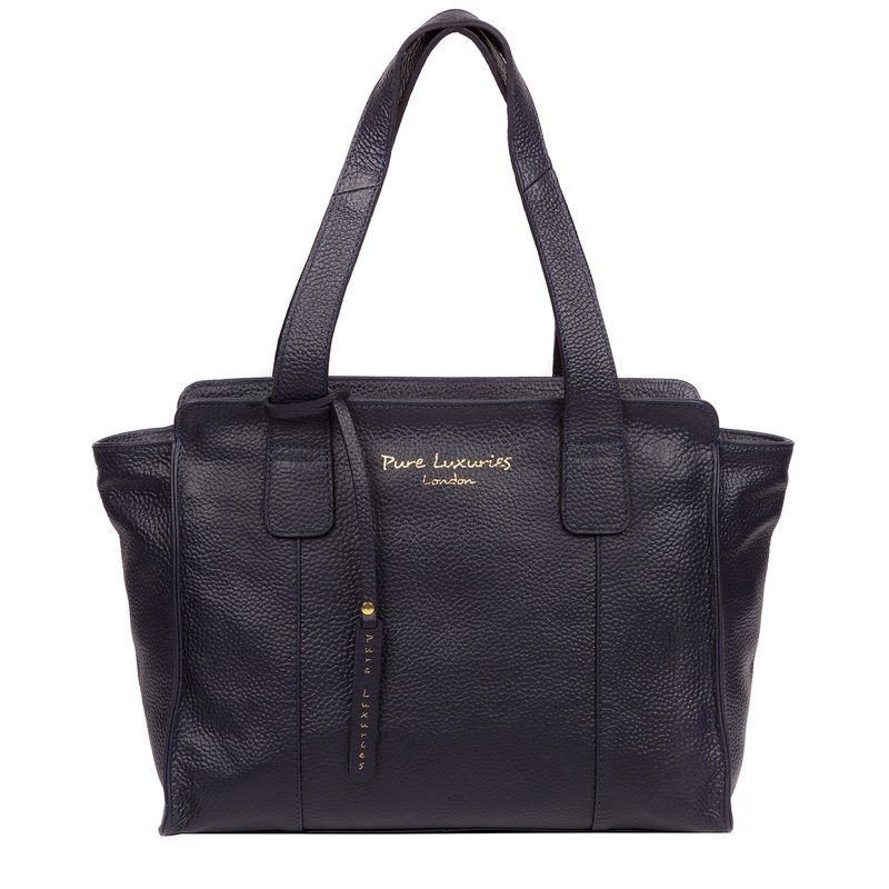 'Alexandra' Ink Leather Handbag