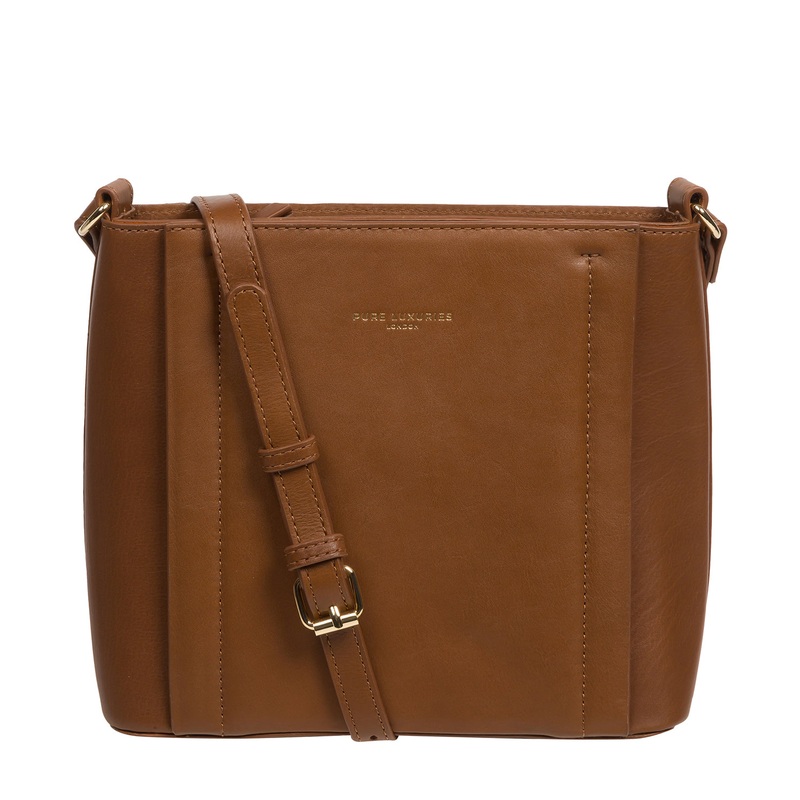 'Kali' Chestnut Nappa Leather Cross Body Bag