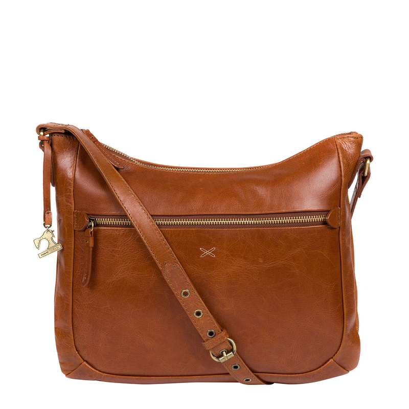 'Kay' Bourbon Leather Cross Body Bag