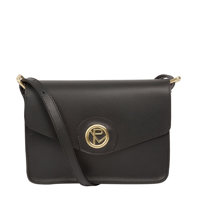 'Langdale' Black Leather Cross Body Bag