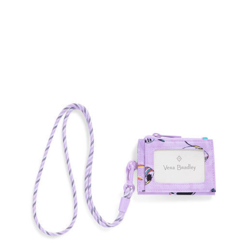 ReActive RFID Lanyard Card Case - Lavender Butterflies