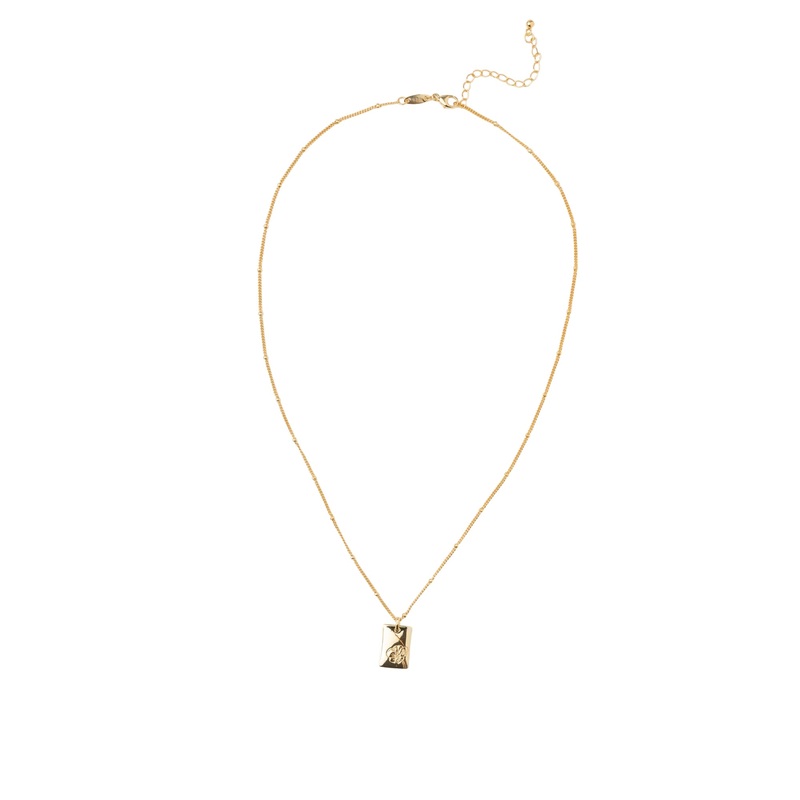Elly Lou August Flower Necklace - Gold