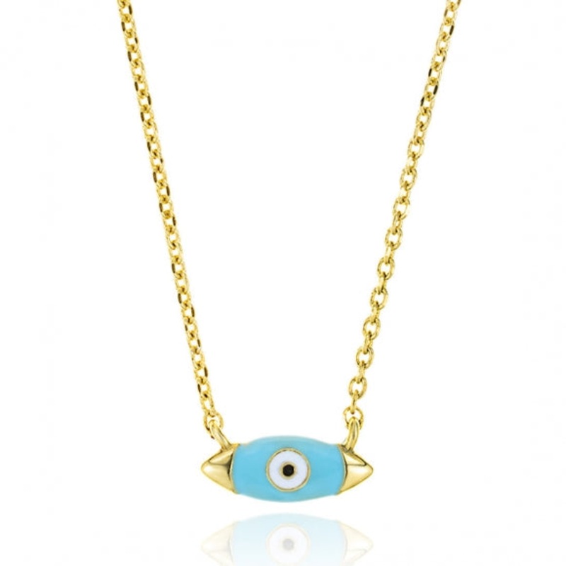 Gregio Wish Luck/New In Necklace w/ Enamel Evil Eye
