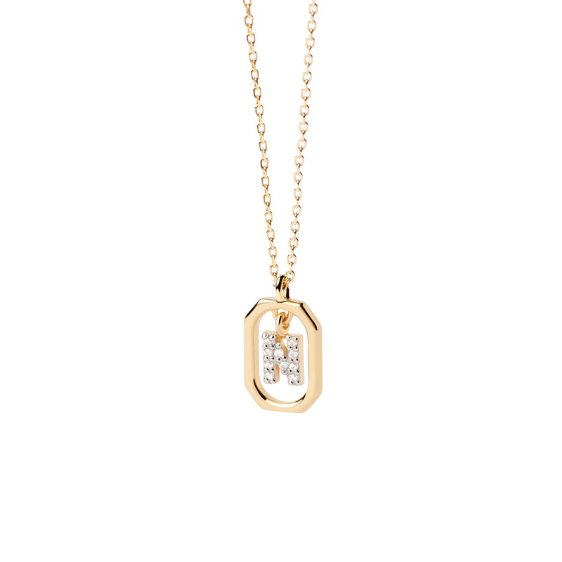 PDPAOLA Mini Letter N Necklace - Gold