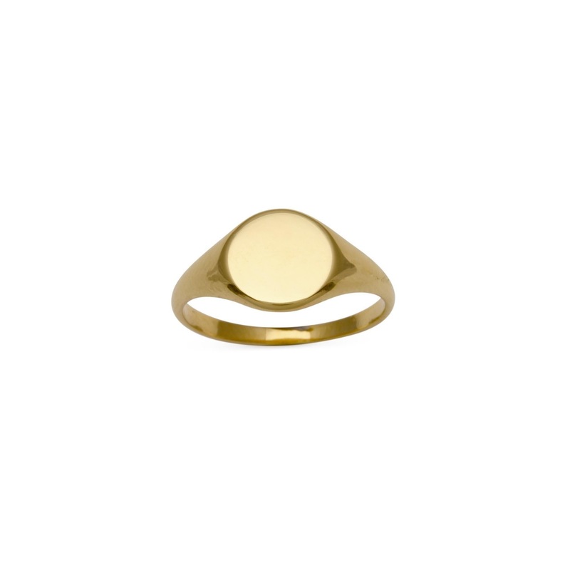 Von Treskow Plain Signet Ring (9mm) - Gold