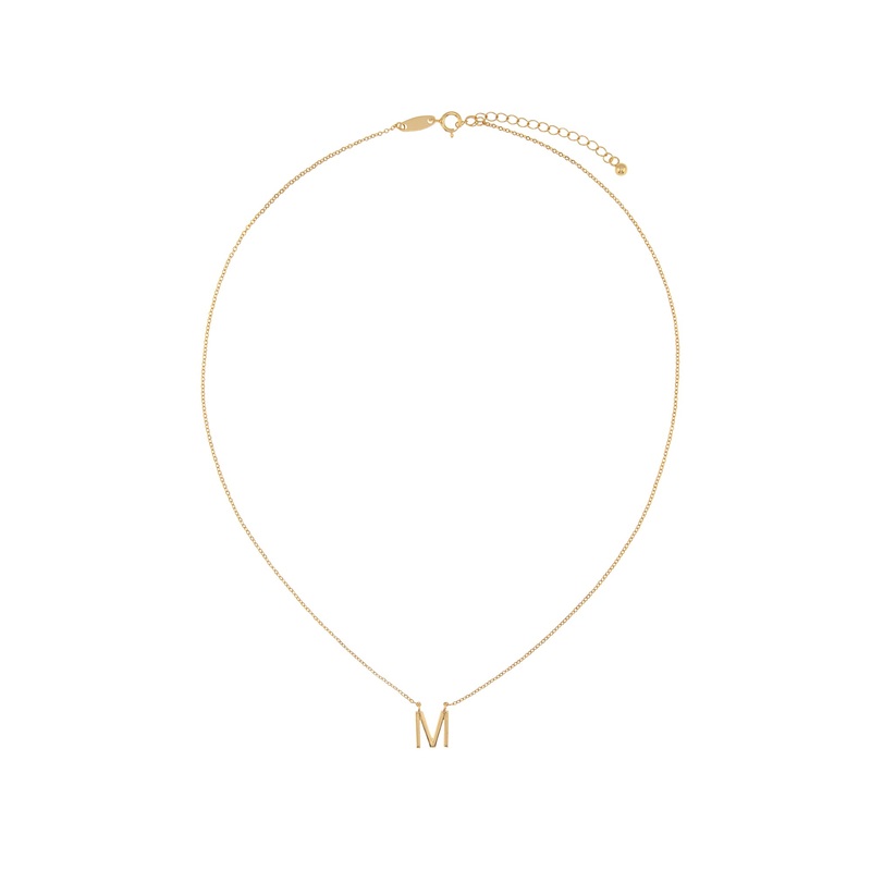 Elly Lou Timeless Initial Necklace - M- Gold