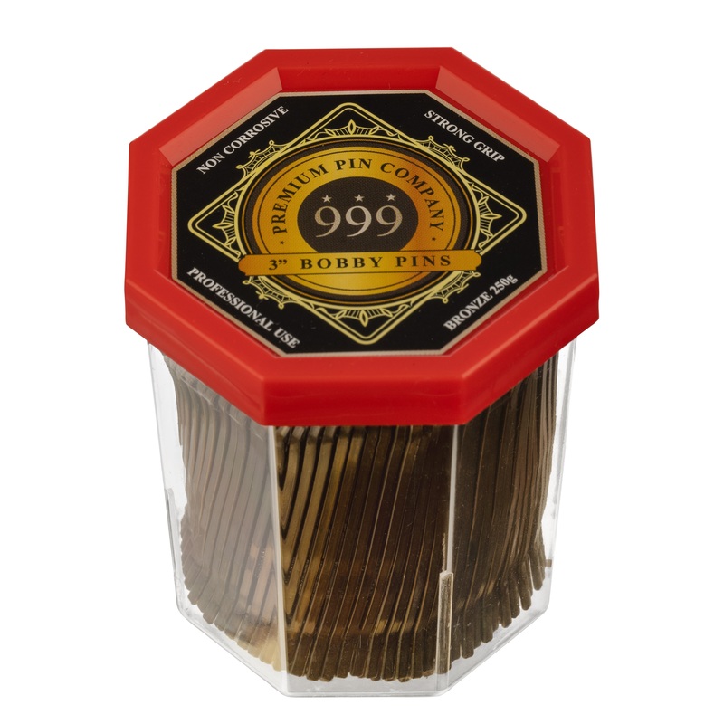 999 Bobby Pins 250g Tub 3" Bronze