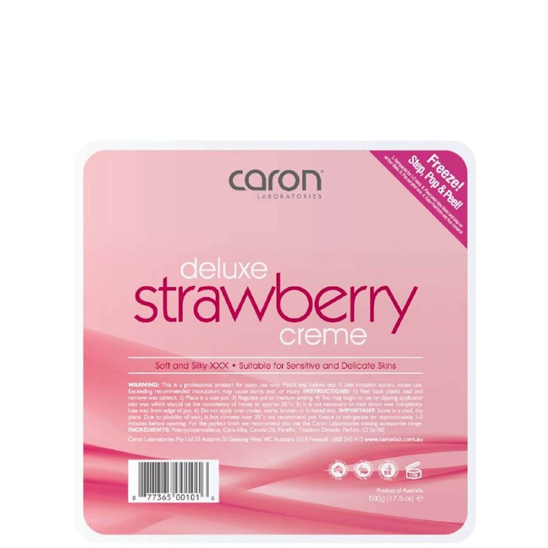 Caronlab Strawberry Crme Hard Wax Pallet Tray 500g