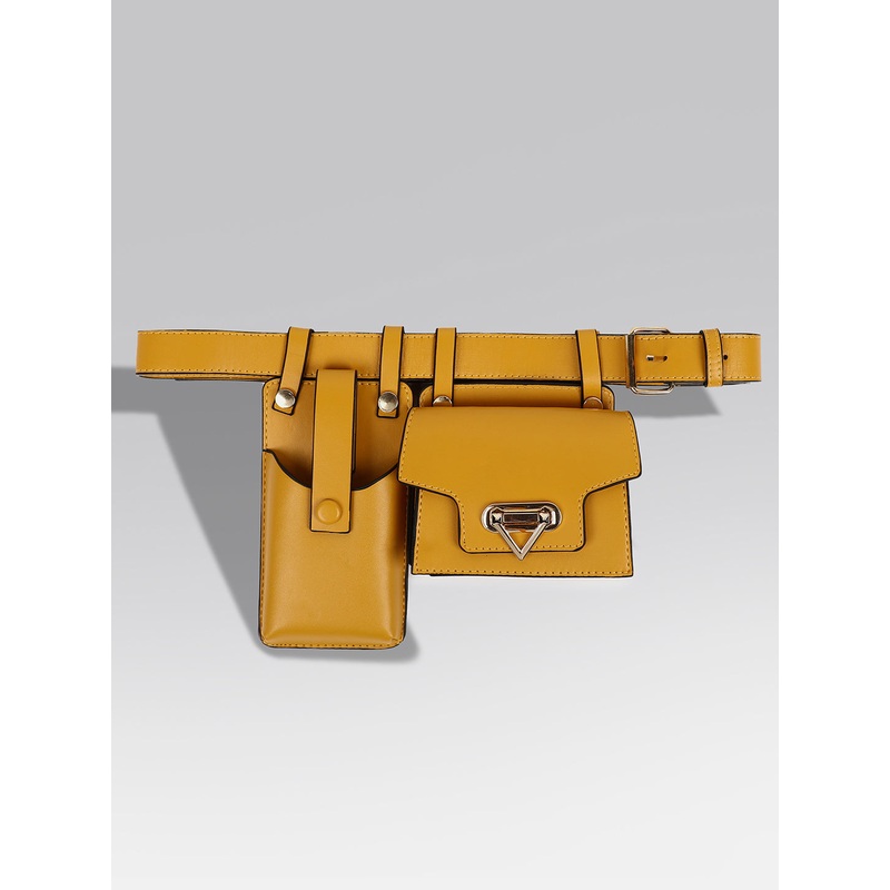 On-The-Go Glamour Yellow Belt Bag
