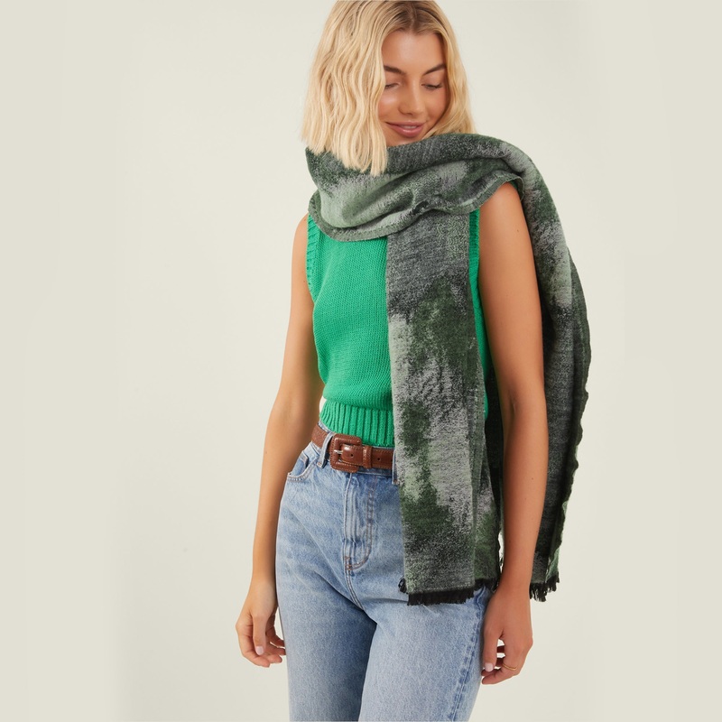 Abstract Woven Blanket Scarf