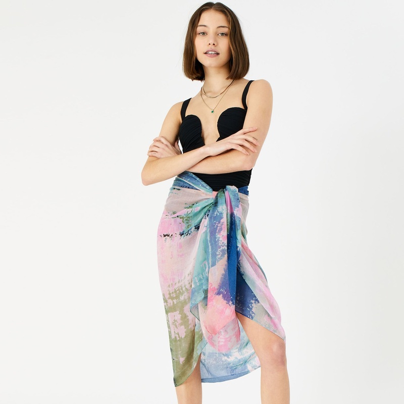 Accessorize London Women's Twilight Brushstrokes Print Scarf