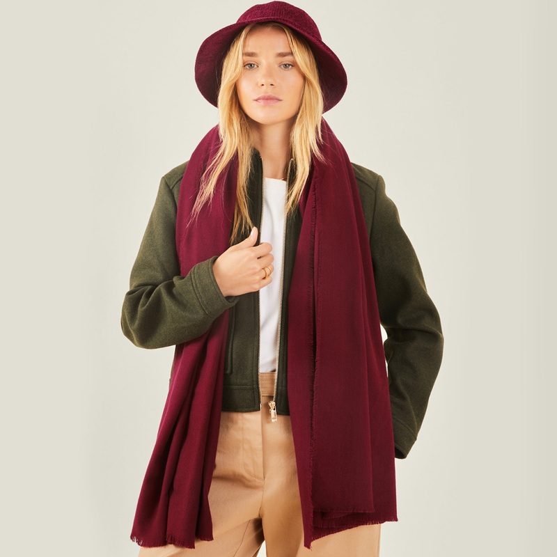 Super Soft Raw Edge Blanket Scarf