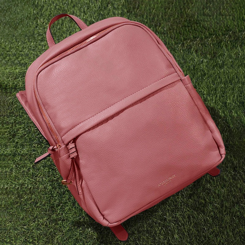 Accessorize London Women's Pink Zip Around Backpack