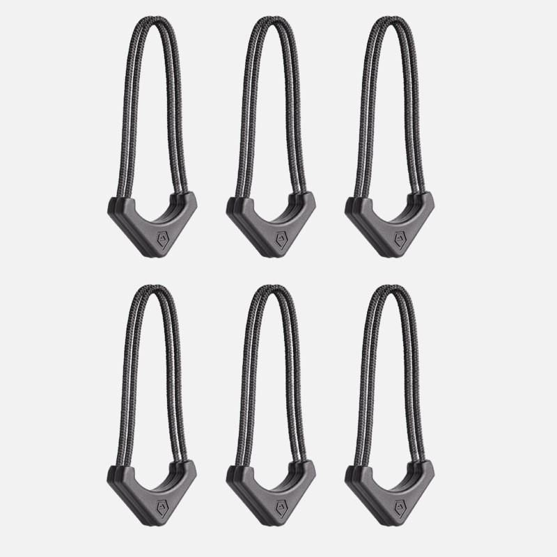 WORRYLESS Locking Zipper Pullers in Black