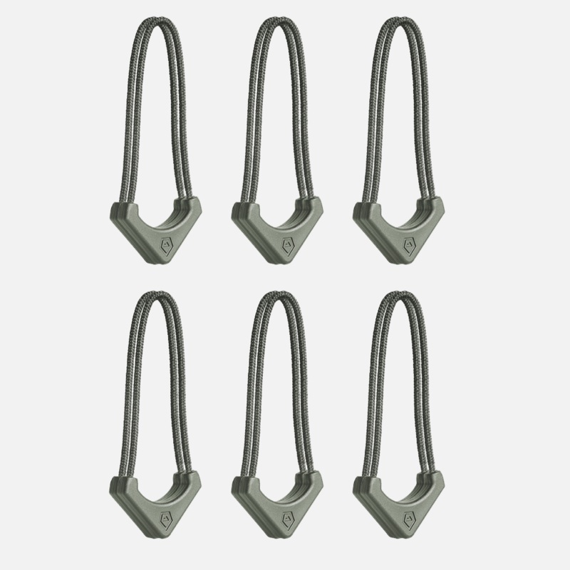 WORRYLESS Locking Zipper Pullers in Wasatch Green