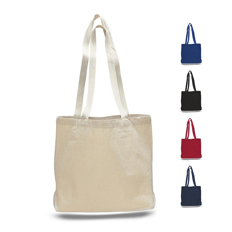 96 ct Large Canvas Value Messenger Tote Bags - By Case