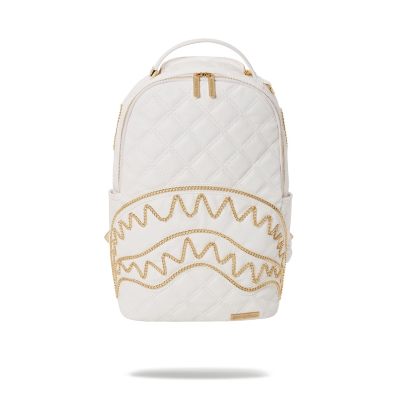 RIVIERA LE BLANC GOLD CHAIN SHARK BACKPACK (DLXV)