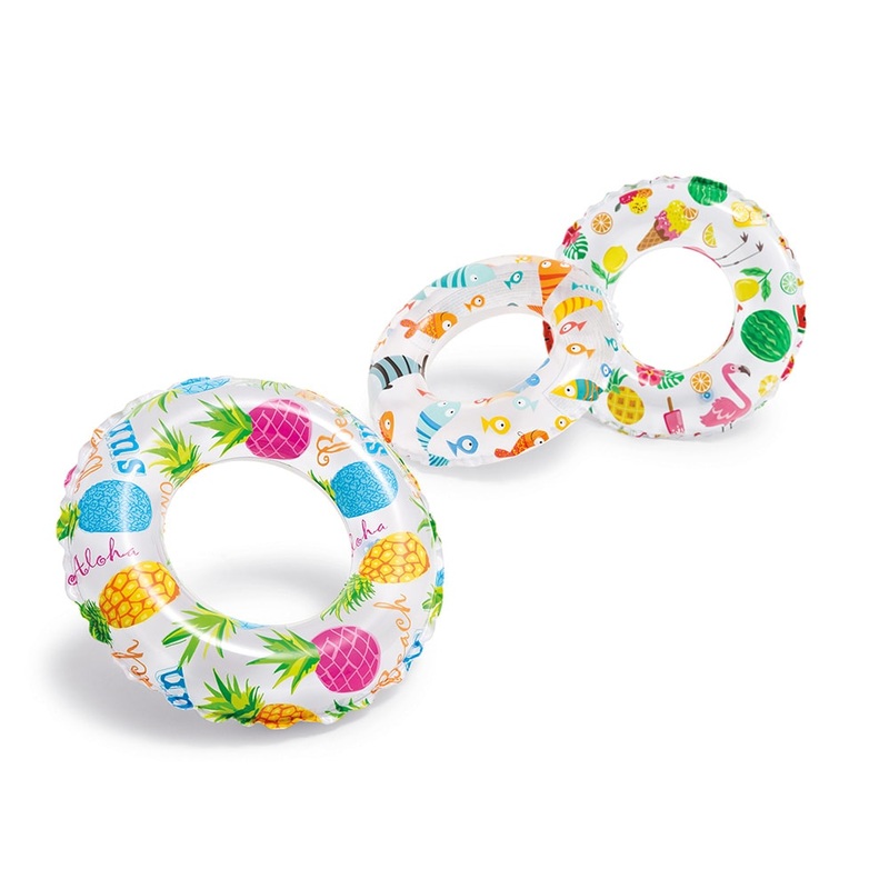 () Lively Print Swim Ring (Random color)
