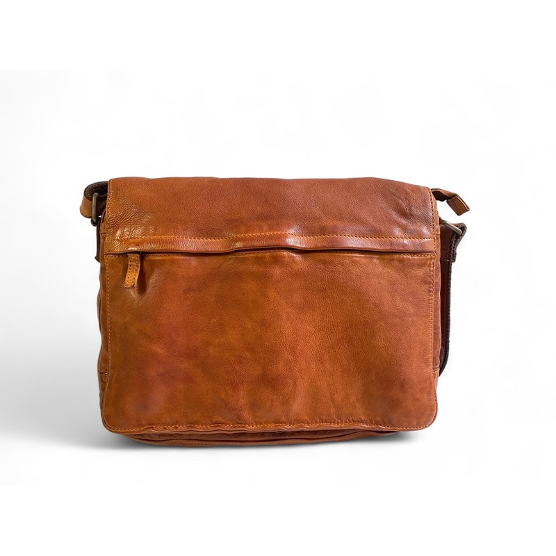 Rugged Hide RH-729 William Leather Satchel - Tan