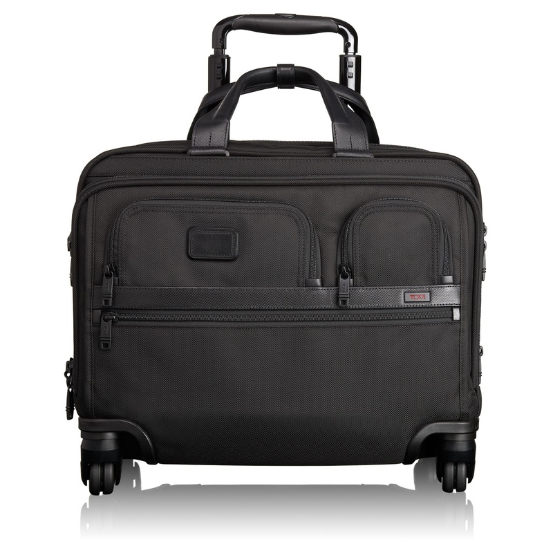 Alpha Ballistic Travel Men's 4 Wheel Deluxe Brief with Laptop Case