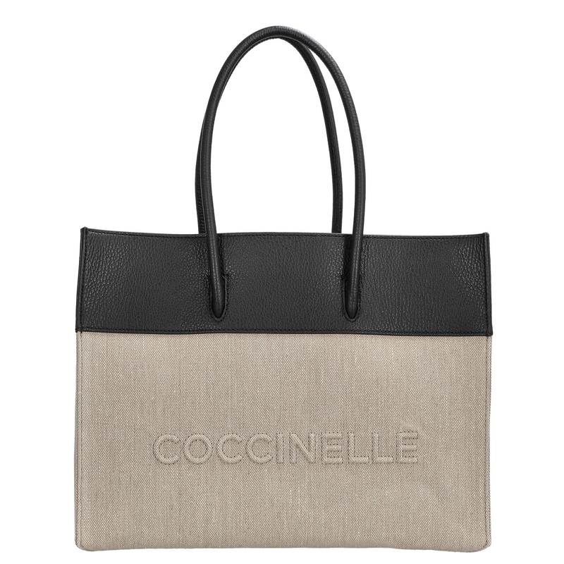 Coccinelle Myrtha Canvas - Umhngetasche 27 cm (natural/noir)