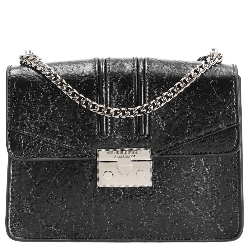 Seidenfelt Roros - Schultertasche 21 cm (glossy black)
