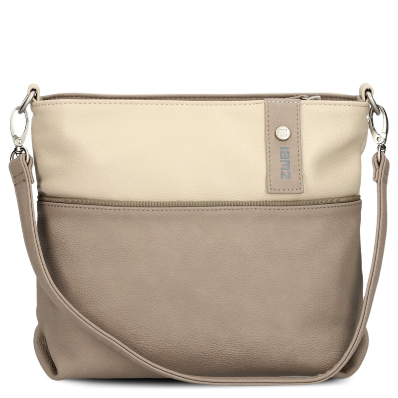 zwei Jana J8 - Schultertasche 27 cm (nubuk-cappuccino)