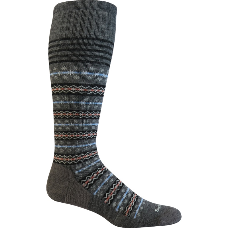 Women's Mini Fairisle Compression Socks - Charcoal