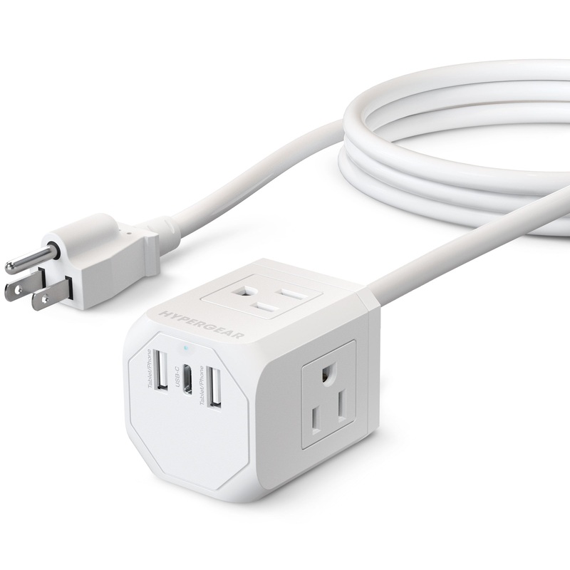 HyperGear Cube Multi-Port Power Strip Extension Cord