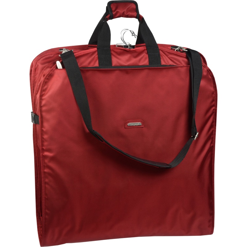Premium Travel 52" Garment Bag with shoulder strap - Red