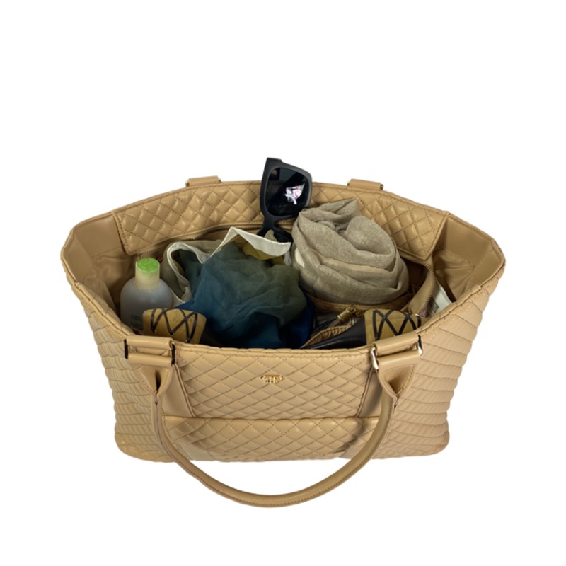 VIP Travel Tote Quilted- Nude