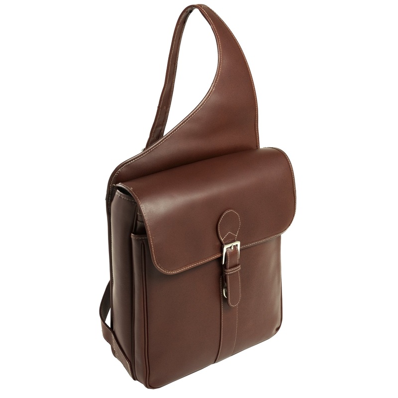 McKlein USA Sabotino 14" Leather Vertical Messenger Bag