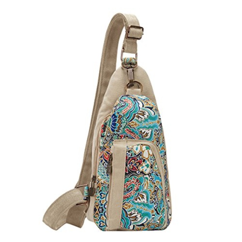Black Butterfly Outdoor Shoulder Chest Pack Crossbody Bag For Women Girlstravel Daypack,L